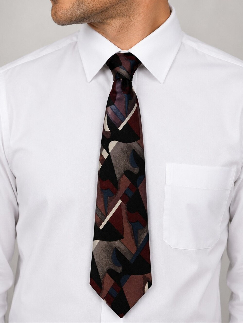 Vtg IMPACT 1990s Abstract Polyester Tie